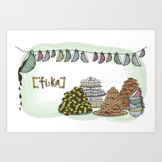 Fika Art Print
