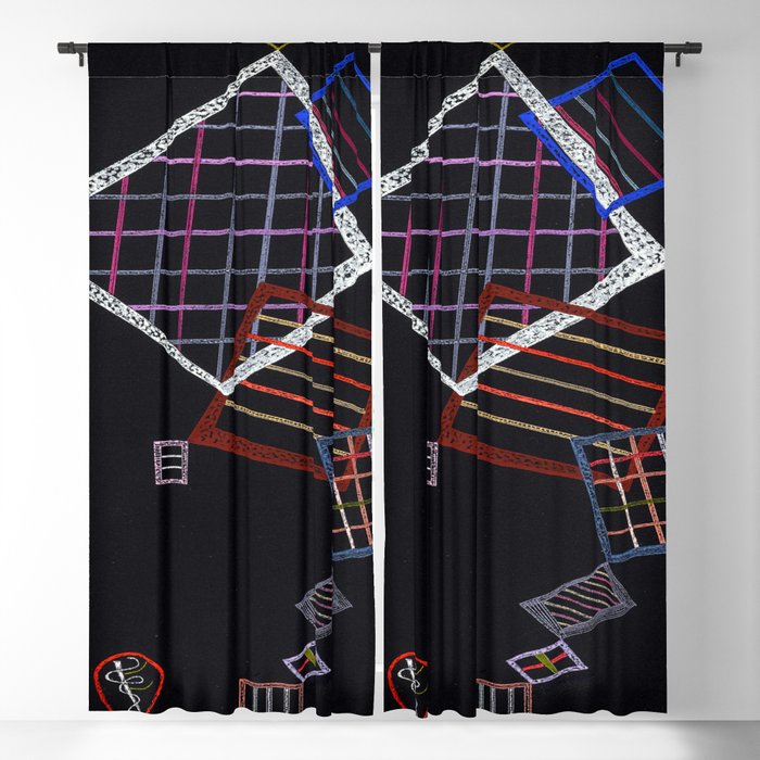 Wassily Kandinsky Climbing Grids Blackout Curtain