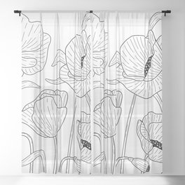 flowers Sheer Curtain