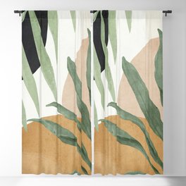 Abstract Art Tropical Leaves 4 Blackout Curtain | Illustration, Minimal, Jungle, Nature, Palm, Shape, Tropical, Landscape, Summer, Abstract 