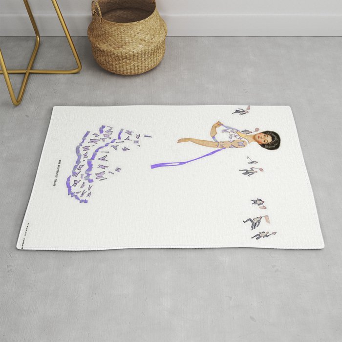 Coles Phillips Magazine Illustration “Butterfly Chase” Rug