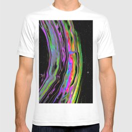 Kalamazoo Iridescent Space Vaporwave Marble Abstract Background T-shirt