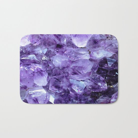 Amethyst Crystals Bath Mat