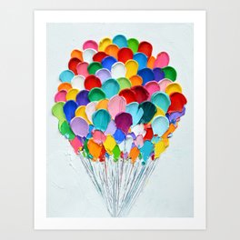 Polka Daub Balloons Art Print