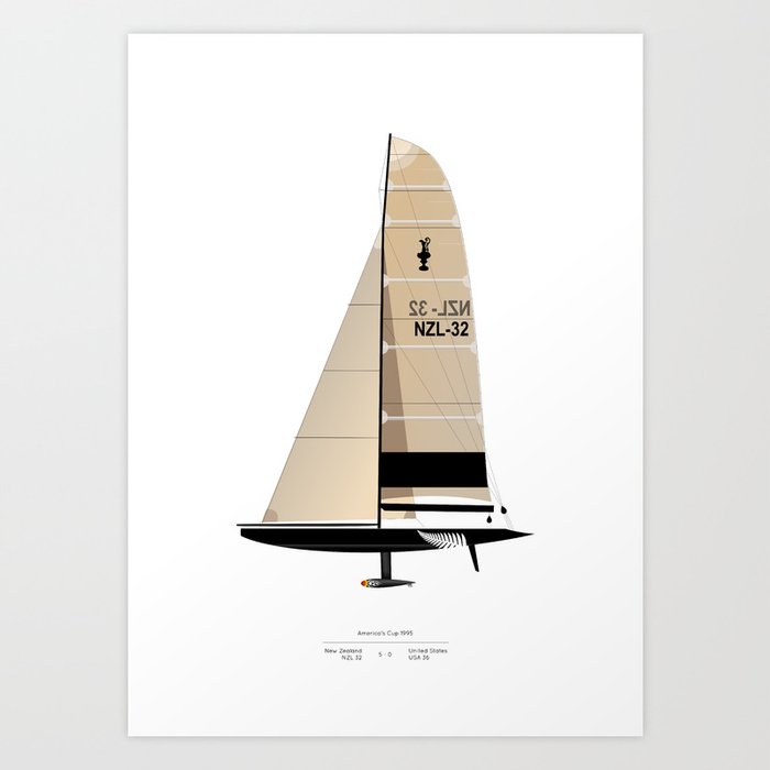 America's Cup yacht NZL32 Art Print