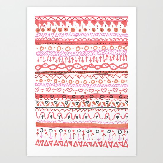 Red Design Art Print