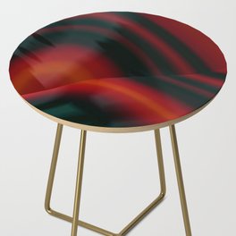 Turquoise and Red 3d Fractal II Side Table