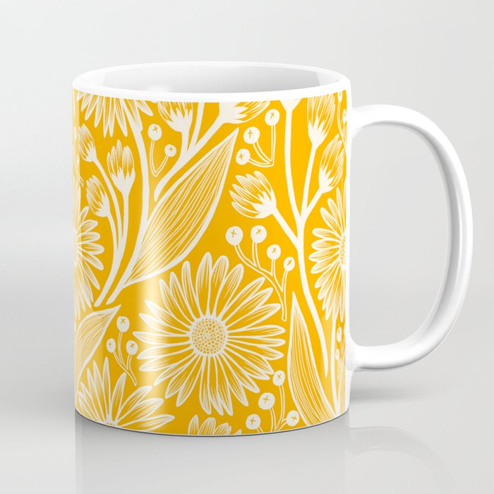 Saffron Coneflowers Coffee Mug