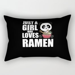 Ramen Japanese Noodle Cute Panda Eats Ramen Rectangular Pillow