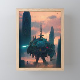 Cyberpunk Spaceship #2 Framed Mini Art Print