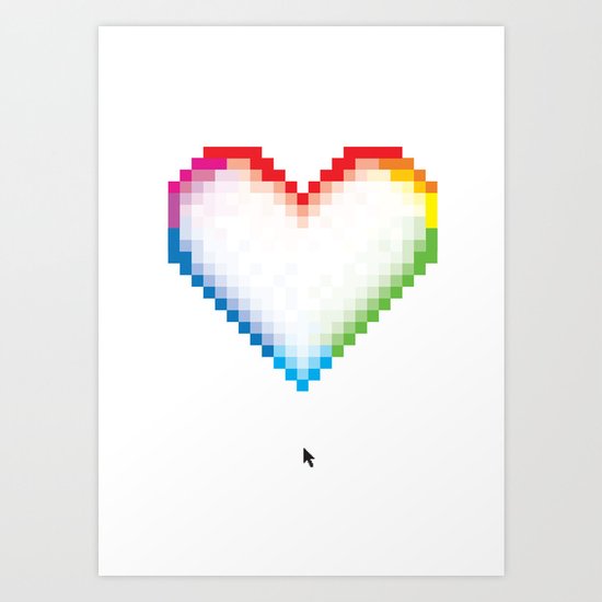 Pixel Love Art Print