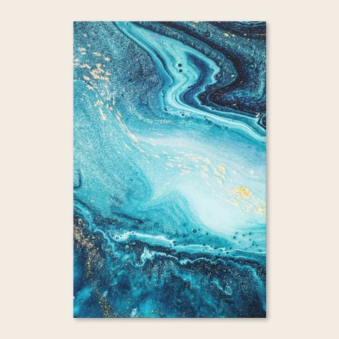 Water Blue Glitter Canvas Print by Tomklifas Society6