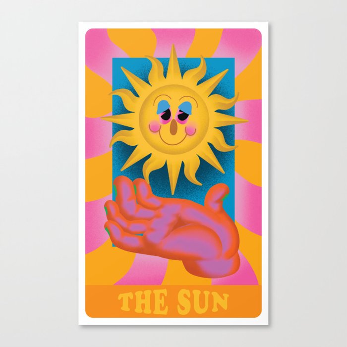 The Sun Tarot Card Canvas Print