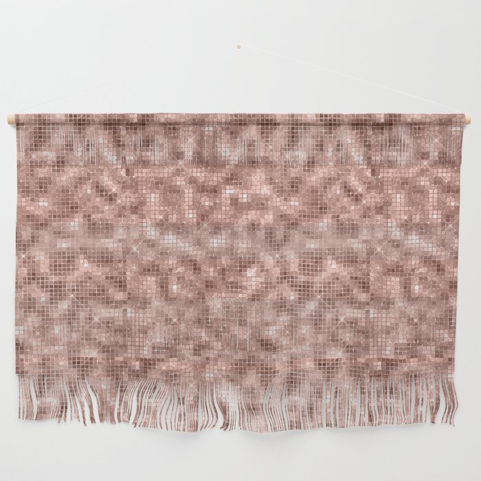 Luxury Rose Gold Sparkle Pattern Wall Hanging
