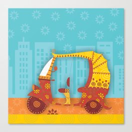 Unique Indian Vehicle - Autorickshaw Canvas Print