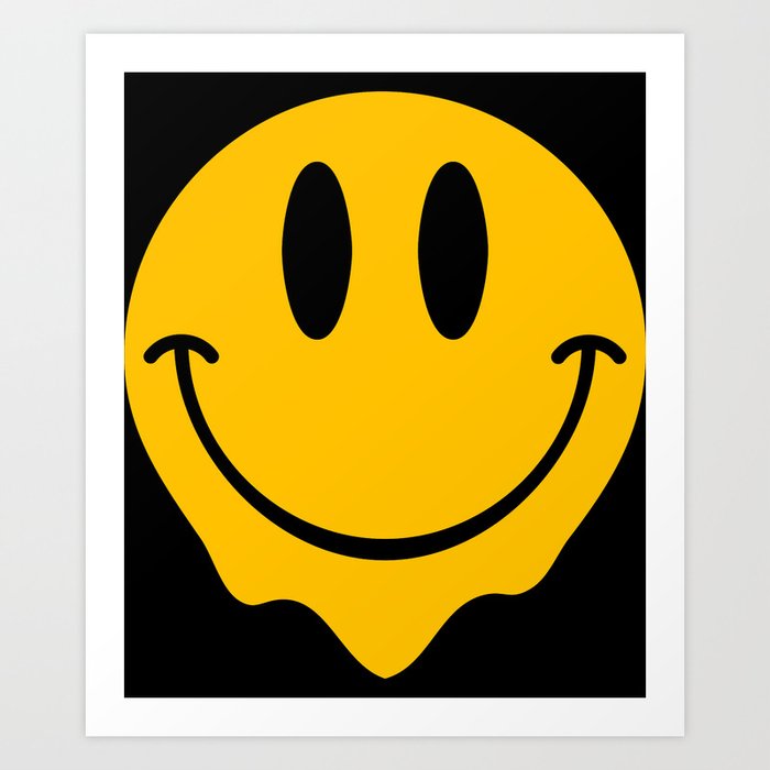 Smiley Face Happy Face Positive Inspiration Art Print by TeeTeeUp | Society6