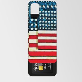 Three US Flags (USA patriotic design.) Android Card Case