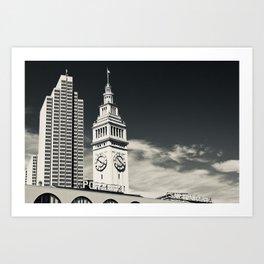 Port of San Fransisco Art Print | Design, Ferry, Print, Sfo, Art, Ferrybuilding, Sanfran, Nikon, Black And White, Photo 