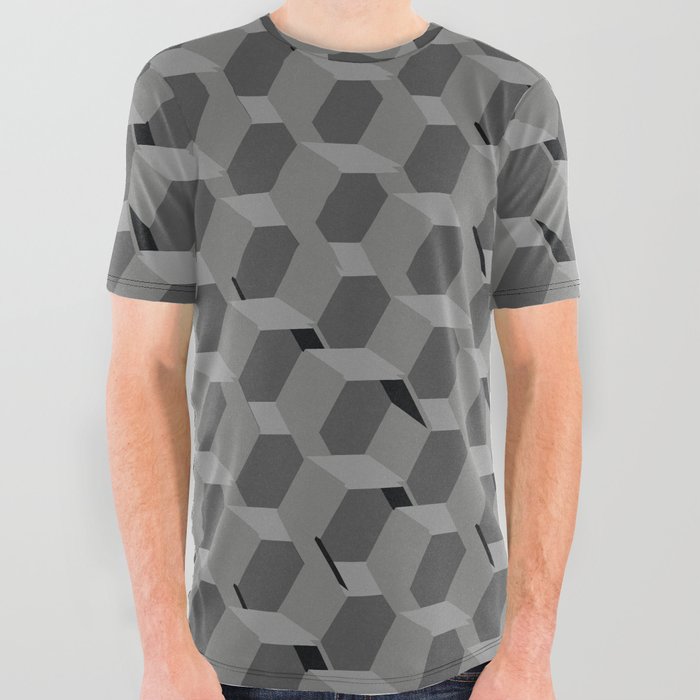 3D GEO Deco All Over Graphic Tee