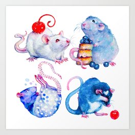 Sweet Rats Art Print