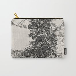 Russia, Saint Petersburg Map - Black and White Carry-All Pouch
