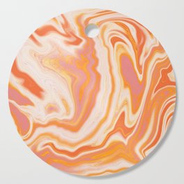 orange marble Cutting Board