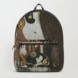 BEETHOVEN FRIEZE - GUSTAV KLIMT Backpack | Animal, Snakes, Painting, Witch, Gold, Witches, Nature, Gustavklimt, Gorilla, Magic 