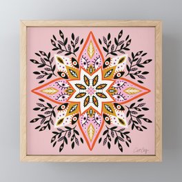 Prickly Mandala – Blush Palette Framed Mini Art Print