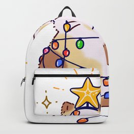 Cat Christmas Lights Star Christmas Gift Backpack