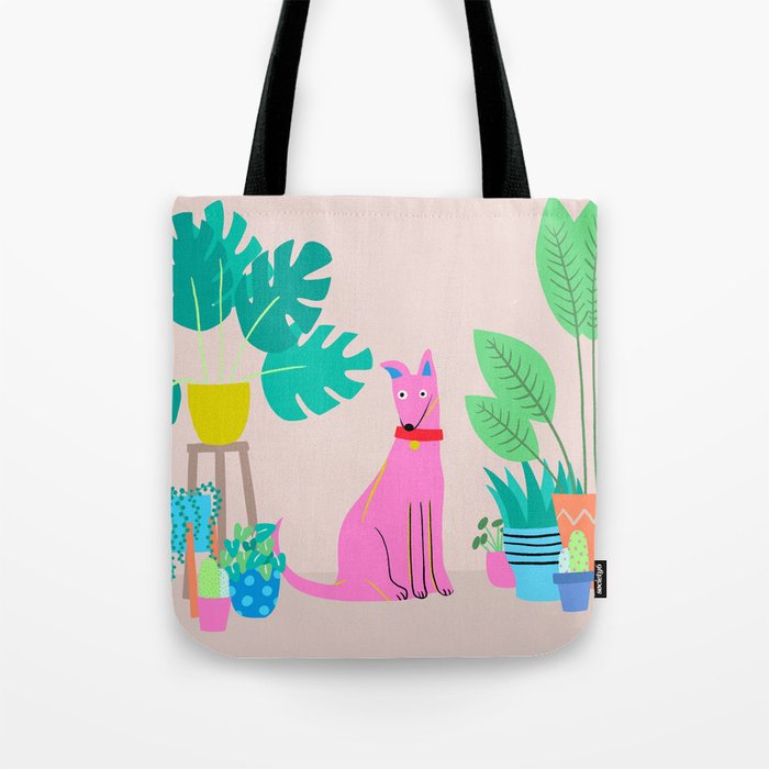 Dogs and Plants Tote Bag