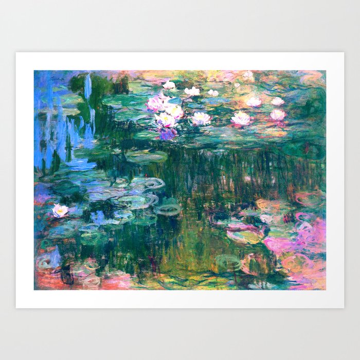 water lilies : Monet Art Print
