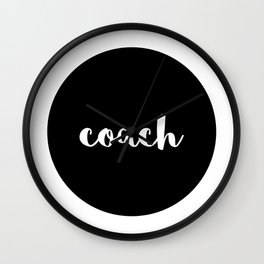 coach Wall Clock | Label, Coach, Minimal, Typography, Jobs, Graphicdesign, Modern, Black And White 