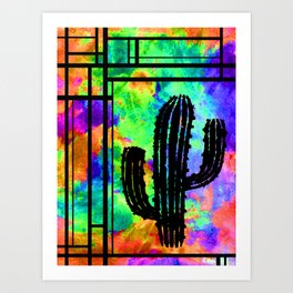 Cactus Silhouette Art Print