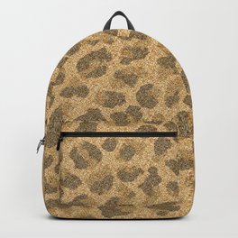 Glitter Gold Leopard Print Backpack