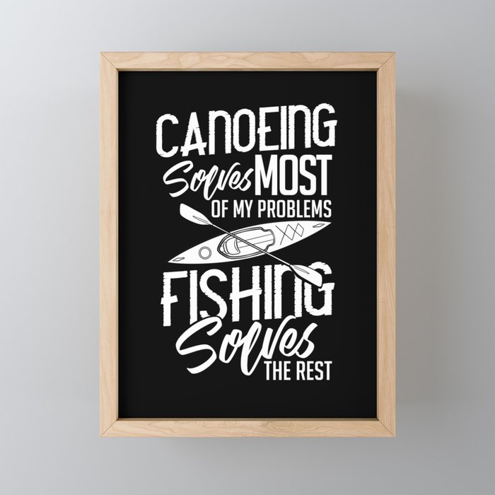 Canoeing Paddle Kayak Canoe Boat Kayaking Framed Mini Art Print