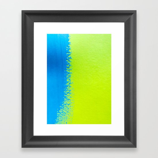 Blue Green Paint Framed Art Print
