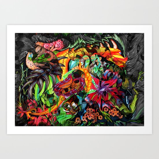 Just another day in the jungle Art Print