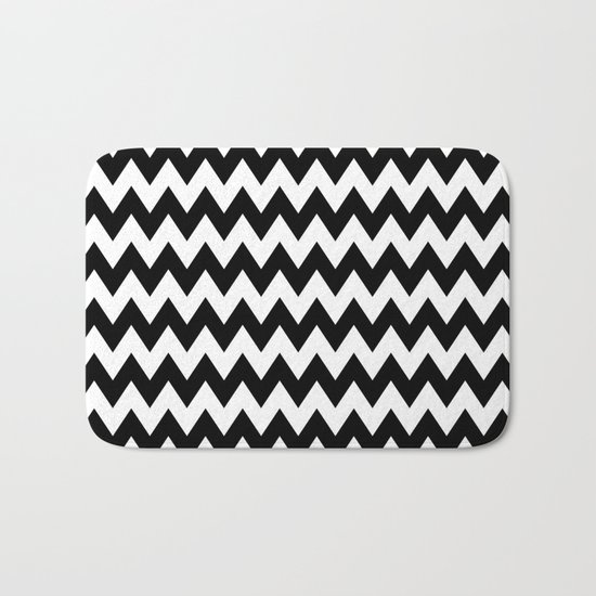 Black White Chevron Bath Mat