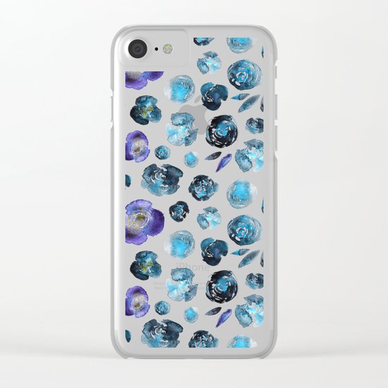 Watercolor flowers Clear iPhone Case