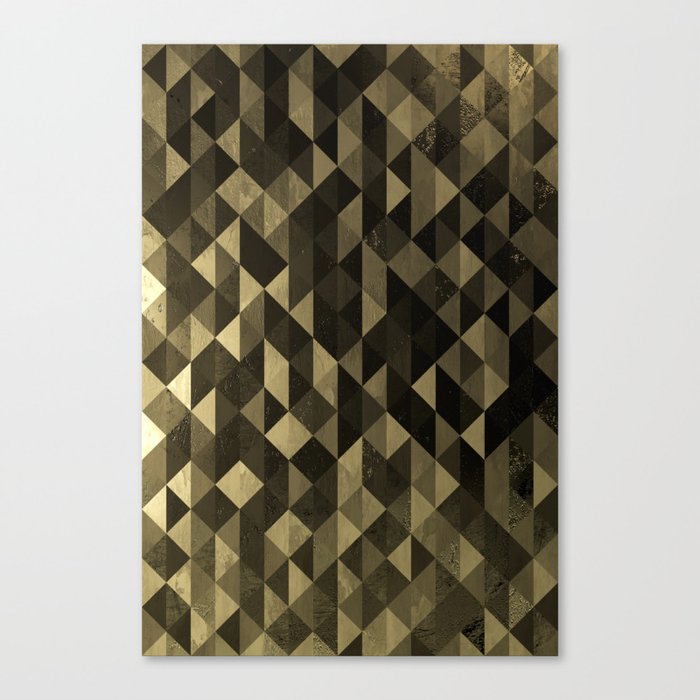 Gold triangles Canvas Print