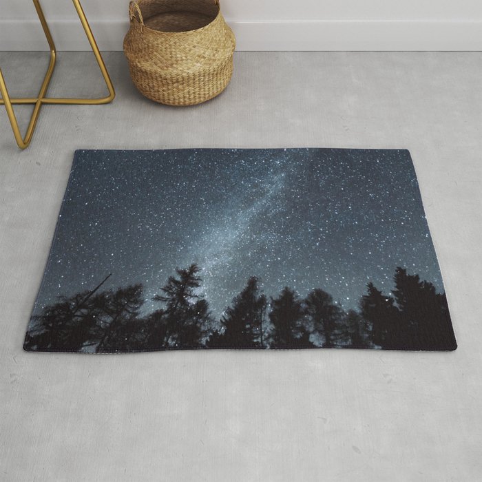 Milky Way in the Woods | Nature and Landscape Photography Rug