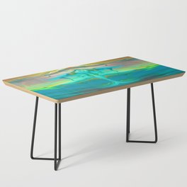 Heaven and Hell Teal Coffee Table