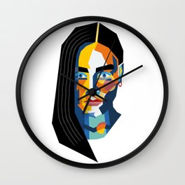 Geometric Woman's Face Wall Clock