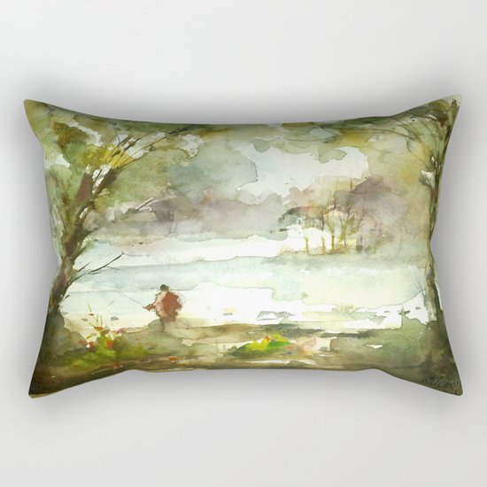 Fishing Rectangular Pillow