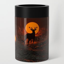 Deer in fairy forest Can Cooler