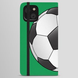 Football With Green Background iPhone Wallet Case