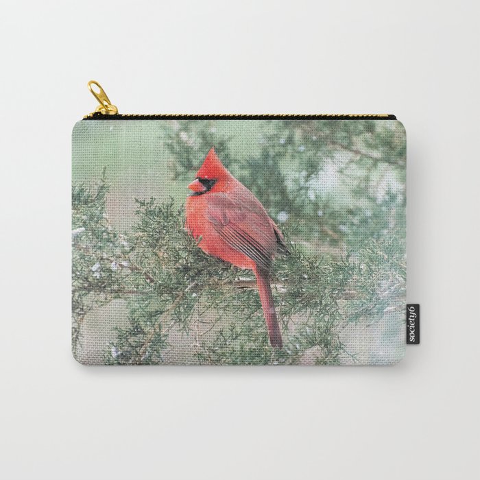 Christmas Bird: Northern Cardinal Carry-All Pouch