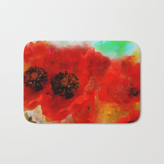 Champ de coquelicots Bath Mat