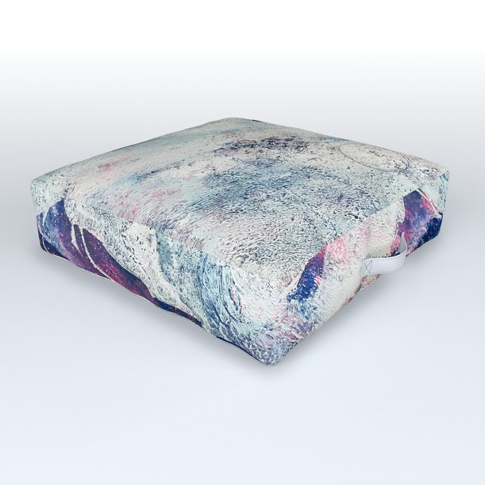 Snowboarder flying over the mountains Outdoor Floor Cushion