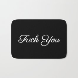 Fuck You Bath Mat | English, Typography, Ink Pen, Digital, Photographie, Black And White, Writing, Curse, Double Exposure, Word 